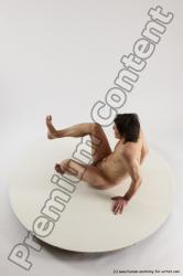 Nude Man White Sitting poses - simple Slim Short Brown Sitting poses - ALL Multi angles poses Realistic